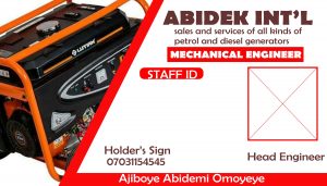 Abidek Int'l Card 2